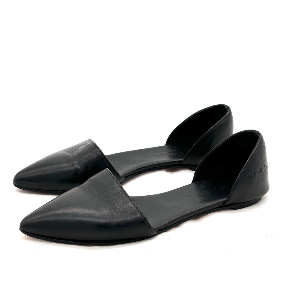 Common Projects Woman Black Leather Slip On Flats